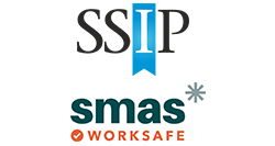 SSIP logo and smas worksafe logo
